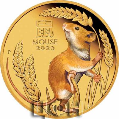 «Australian Lunar Coin Series III 2020 Year of the Mouse 1oz Gold Proof Coloured Coin».jpg