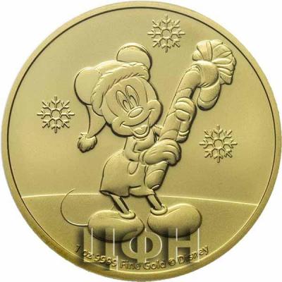 «2020 Niue 1 oz Gold $250 Disney Mickey Mouse Christmas BU» (2).jpg