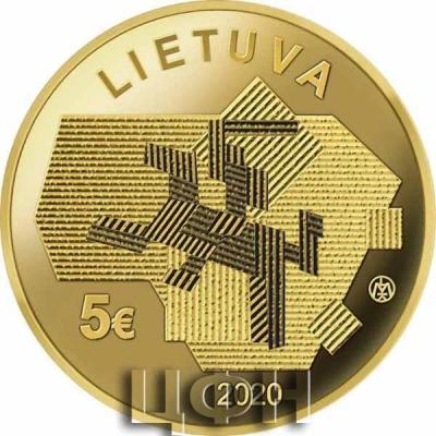 «2020, 5 евро Литва, памятная монета - «Сельскохозяйственные науки», серия «Наука Литвы»» (2).jpg
