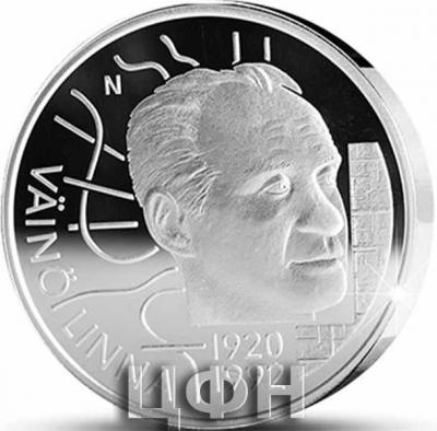 2020, 20 евро Финляндия, памятная монета - «Вяйнё Линна».jpg