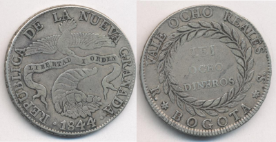 8 реалов Новая Гранада Bogota 1844.png