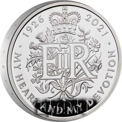 «The Queen's 95th Birthday £5 Piedfort.».jpg