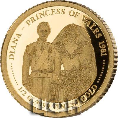 5 Dollars Cook-Inseln - Prinzessin Diana 2021 - die Hochzeit mit Prinz Charles.jpg