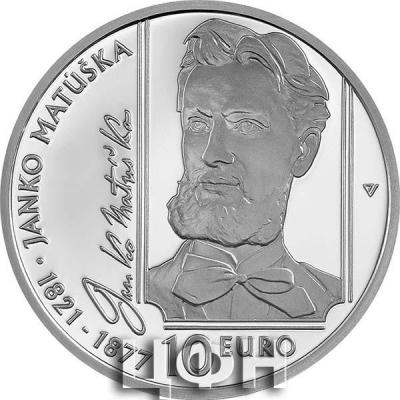 Stříbrná mince Janko Matúška - 200. výročí narození 2021..jpg