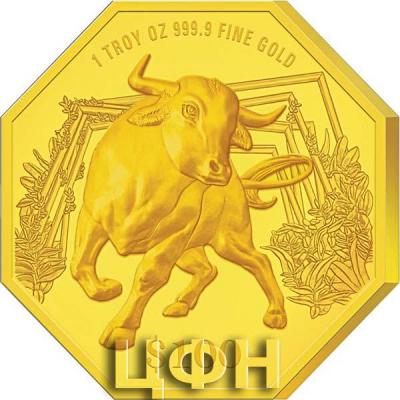 «2021 Singapore Lunar Ox 1 troy oz 999.9 Fine Gold Proof Coin».jpg