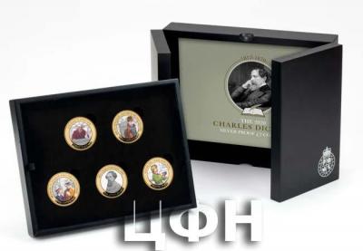 «CHARLES DICKENS 150TH ANNIVERSARY SILVER £2 SET»..jpg