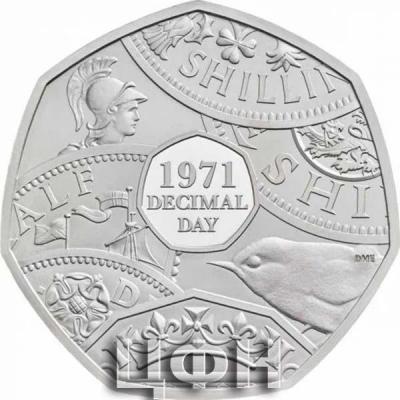 «The 50th Anniversary of Decimal Day 2021 UK 50p Brilliant Uncirculated Coin.».jpg