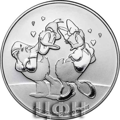 «2021 1oz Niue $2 NZD Disney Donald & Daisy Duck Silver Coin BU .».jpg