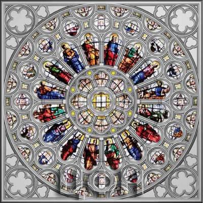 «WESTMINSTER ABBEY NORTH ROSE WINDOW LONDON – GLASS WINDOWS COLLECTION – 2021 150 GRAMS PURE SILVER COIN – MINTAGE OF 300 – SOLOMON ISLANDS.».jpg