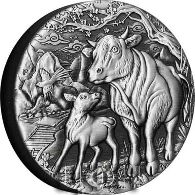 «Australian Lunar Series III 2021 Year of the Ox 2oz Silver Antiqued Coin»..jpg