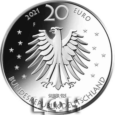 2021, 20 евро Германия, памятная монета - «Госпожа Метелица», серия «Сказки братьев Гримм».jpg