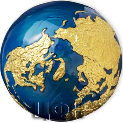 «BLUE MARBLE Gold Plating Planet Earth Spherical 3 Oz Silver Coin 5$ Barbados 2021»..jpg