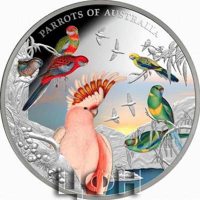 «5 Oz Silver Coin 10$ Niue 2021 - PARROTS OF AUSTRALIA »..jpg