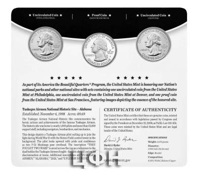 «Tuskegee Airmen National Historic Site 2021 Quarter, 3-Coin Set» (2).jpg