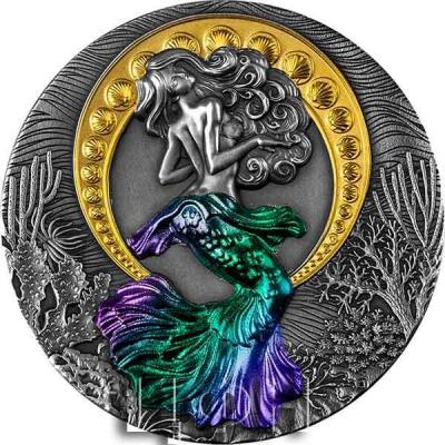 «5 Dollars SIREN Mermaid 2 Oz Silver Coin 5$ Niue 2021 Antique Finish»..jpg