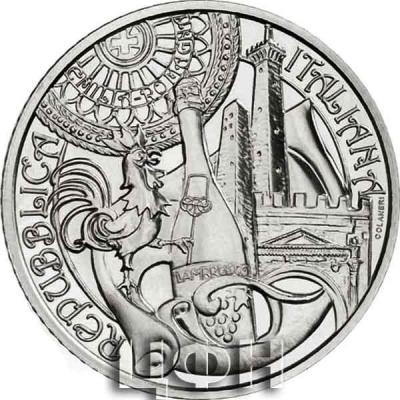 2021, 5 евро Италия, памятная монета - «Ламбруско и Тортеллини». Серия «Итальянская культура еды и вина»..jpg