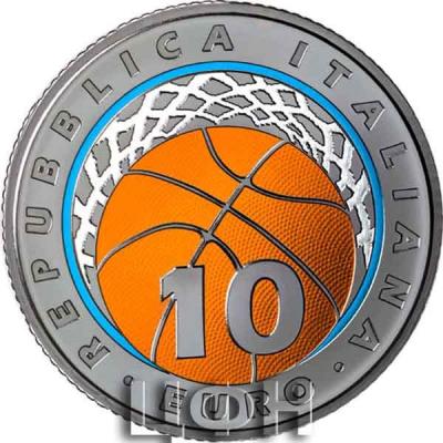 2021, 10 евро Италия, памятная монета - «100 лет Итальянской федерации баскетбола»..jpg