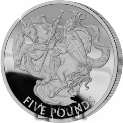 «2021 St George and the Dragon Solid Silver Proof £5 Coin».jpg