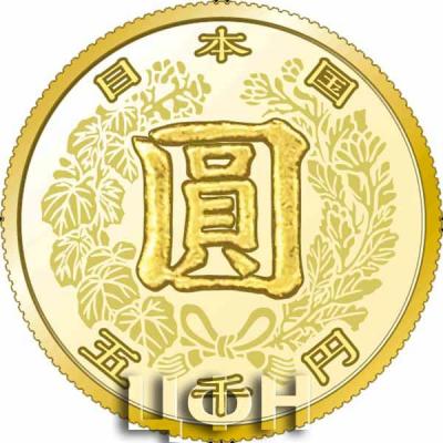 «150 лет современной валютной системы Японии» аверс золото 5000 иен.jpg