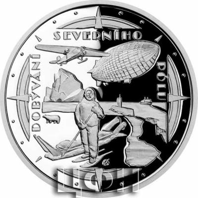 «Silver coin Polar explorers - The conquest of the North Pole proof».jpg