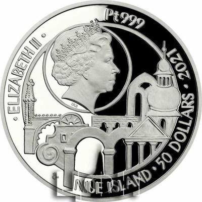 «Platinum one-ounce coin UNESCO - Kladruby nad Labem - The national stud proof».jpg