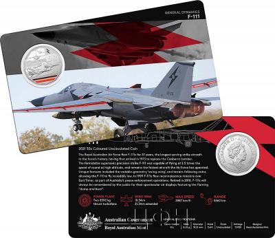 «2021 50c Centenary Of Royal Australian Air Force  - GENERAL DYNAMICS F-111 1973 - 2110».jpg