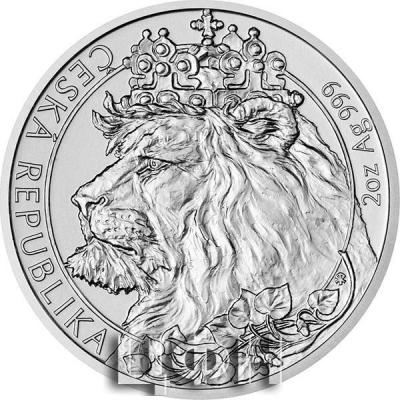 Silver 2oz bullion coin Czech Lion 2021..jpg