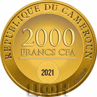 «WELCOME TO THE WORLD Gold  Coin 2000 Francs Cameroon 2021 Proof».jpg