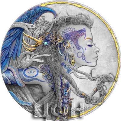 «2 Dollars EURYALE Dark Beauties Silver Coin 2$ Niue 2021 Antique Finish.».jpg