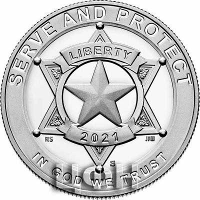 «National Law Enforcement Memorial and Museum 2021 Proof Clad Half Dollar».jpg