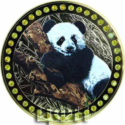 «Der Panda 1kg vergoldet Peridots».jpg