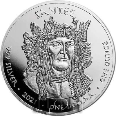 1 Dollar USA Native State Dollar South Carolina Santee Delfin 2021..jpg
