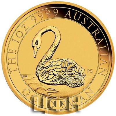 «2021 Australian Swan 1oz .9999 Gold Bullion Coin.».jpg