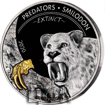 «1 Unze Silber Kongo Predators Extinct Smilodon 2020».jpg