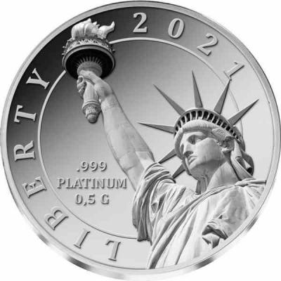 «1$ Fiji 2021 STATUE OF LIBERTY Platinum Coin».jpg