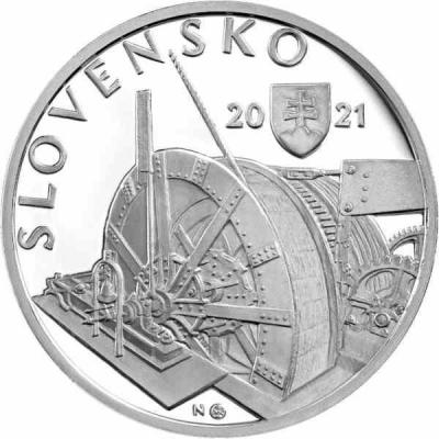 «2021, 10 евро Словакия, памятная монета - «100-летию подземной гидроэлектростанции в Кремнице.».jpg