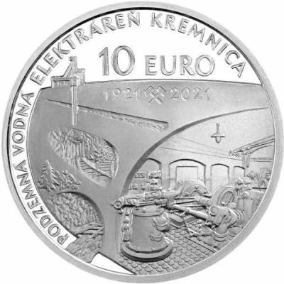 «2021, 10 евро Словакия, памятная монета - «100-летию подземной гидроэлектростанции в Кремнице».jpg