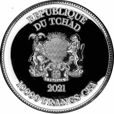 «ST GEORGE Slays The Dragon 2 Oz Silver Coin 10000 Francs Chad 2021 Proof».jpg