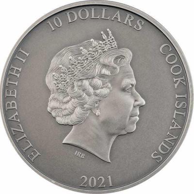 «10 Dollars Cook Islands 2021 Antique Finish.».jpg