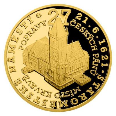 «Zlatá mince Staroměstská exekuce - Staroměstské náměstí proof».jpg