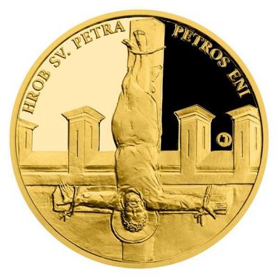 «Sada čtyř zlatých mincí Bazilika sv. Petra proof - HROB SV. PETRA PETROS ENI».jpg