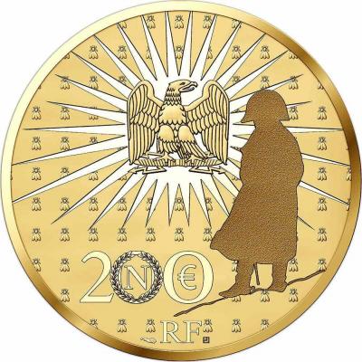 «200 Euro - 50 Euro - 5 Euro NAPOLEON BONAPARTE BICENTENARY Fractional Set 4 Gold and Silver Coins 200€ France 2021 Proof» (2).jpg