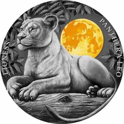 «5$ Niue 2021 LIONESS Wildlife In The Moonlight 2 Oz Silver Coin».jpg