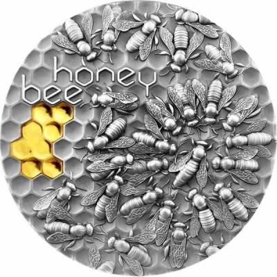 «HONEY BEE 2 Oz Silver Coin 5$ Niue 2021»..jpg