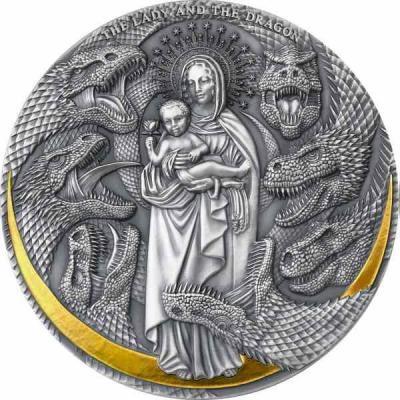 «LADY AND THE DRAGON Apocalypse 3 Oz Silver Coin 3000 Francs Cameroon 2021.».jpg