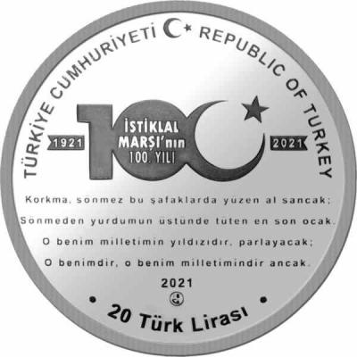 «İstiklal Marşı'nın Kabulünün 100. Yılı (Gümüş) Hatıra Parası»..jpg