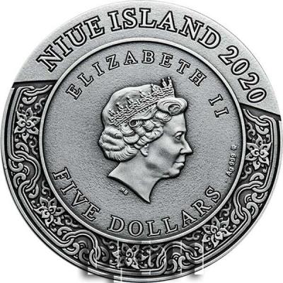 «Niue Island series FOUR HEAVENLY KINGS Silver Coin $5 Antique finish 2020 Ultra High Relief Gold plated 2 oz».jpg