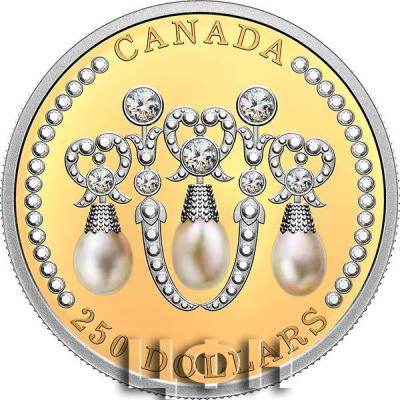 «250 Dollars HER MAJESTY QUEEN ELIZABETH II LOVER KNOT TIARA Gold Coin 250$ Canada 2021 Proof.».jpg