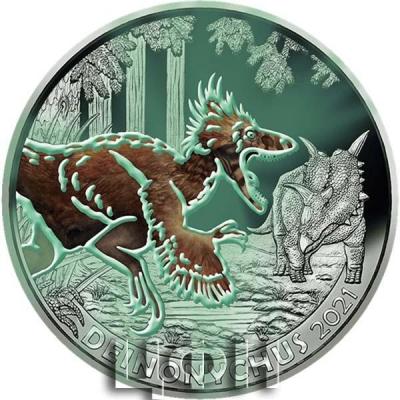 «Austria - Seventh coin released in popular “Supersaur” series featuring fierce Deinonychus.».jpg
