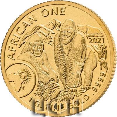 «Gold Rwanda African Dime Mountain Gorilla 100 RWF 2021».jpg